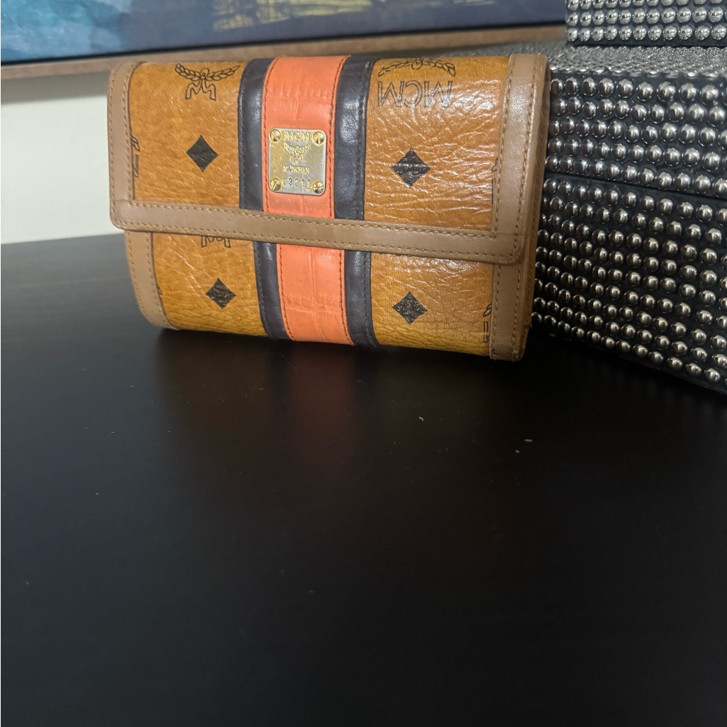 Authentic Vintage Mcm Visetos Medium Trifold Wallet
